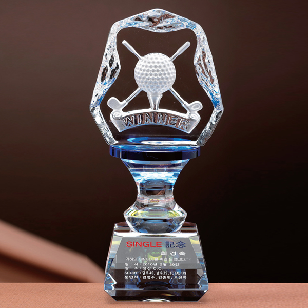 그린피플,컬러 크리스탈 골프 스윙 트로피 SYT 15362 (11.5x25x9) 기념패 우승패