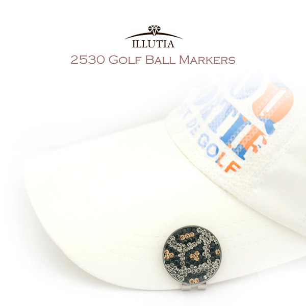그린피플,일루시아 2530 레오파드 (호피무늬) 골프 볼마커(30mm) 필드용품
