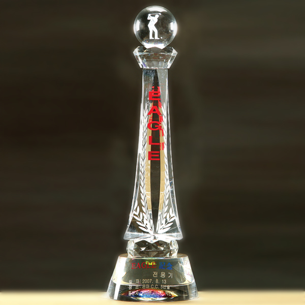 그린피플,컬러 크리스탈 골프 스윙 트로피 SYT 15337 (11x36x11) 기념패 우승패