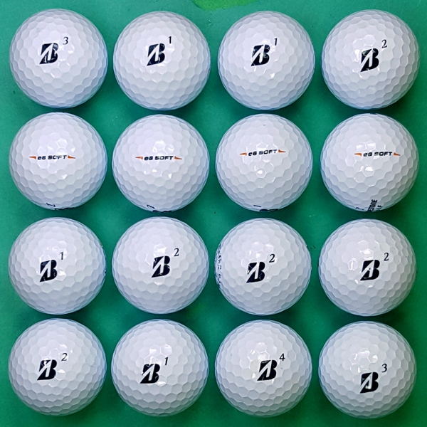 그린피플,브리지스톤 E6 SOFT 화이트 3피스 A급 로스트볼 16개