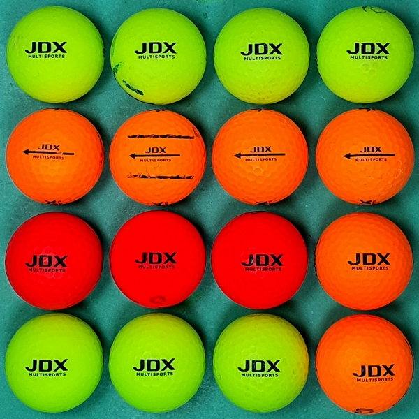 그린피플,JDX 멀티스포츠 무광 비비드 컬러혼합 2피스 B+급 로스트볼 16개