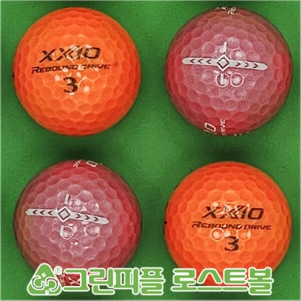 그린피플,던롭 젝시오 리바운드 드라이브볼 컬러혼합 3피스 A-급 로스트볼 16개