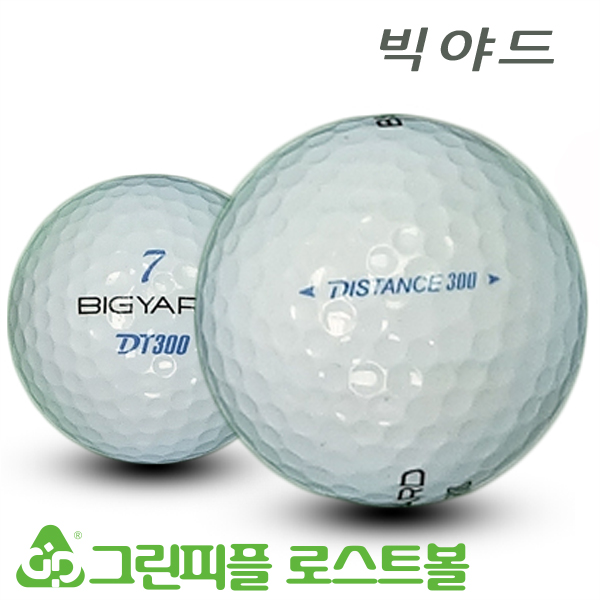 그린피플,[G.PLUS] 빅야드 DT 300 3피스 A-급 로스트볼 16개 64개(4팩)
