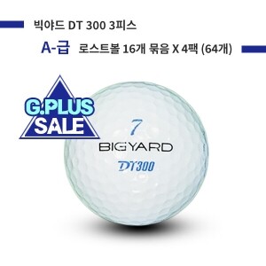 [G.PLUS] 빅야드 DT 300 3피스 A-급 로스트볼 16개 64개(4팩)