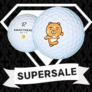 [SALE] 카카오프렌즈 골프공 화이트 3피스 A-급 로스트볼 32개(16개X2팩)