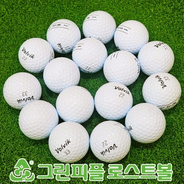 그린피플,볼빅 플라이 온(FLY ON) 화이트 2피스 A급 로스트볼 16개