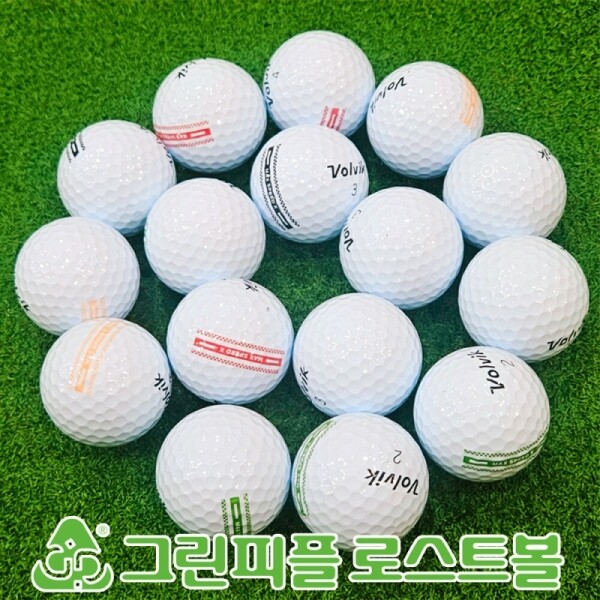 그린피플,볼빅 맥스 스피드 엑스 플래그라인 2피스 A-급 로스트볼 16개