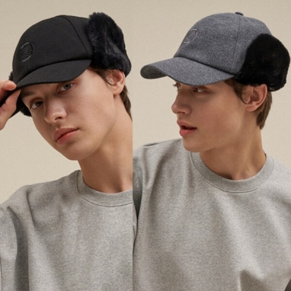 그린피플,그린피플 테크스킨 남성 퍼 이어플랩 골프모자 2color