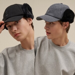 그린피플 테크스킨 남성 퍼 이어플랩 골프모자 2color