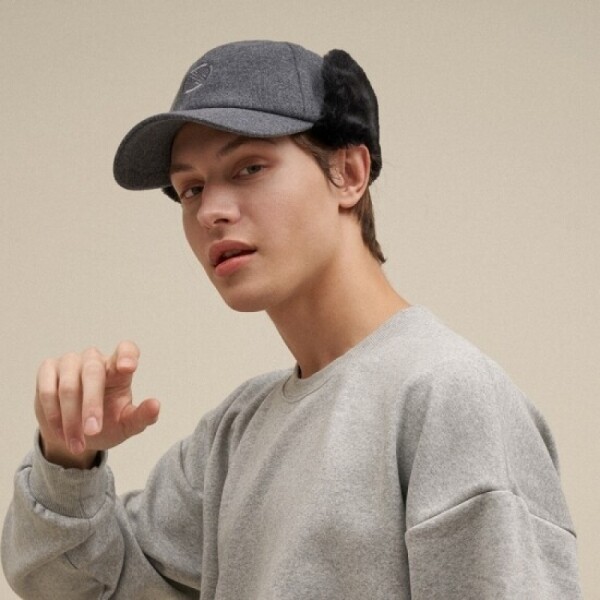 그린피플,그린피플 테크스킨 남성 퍼 이어플랩 골프모자 2color