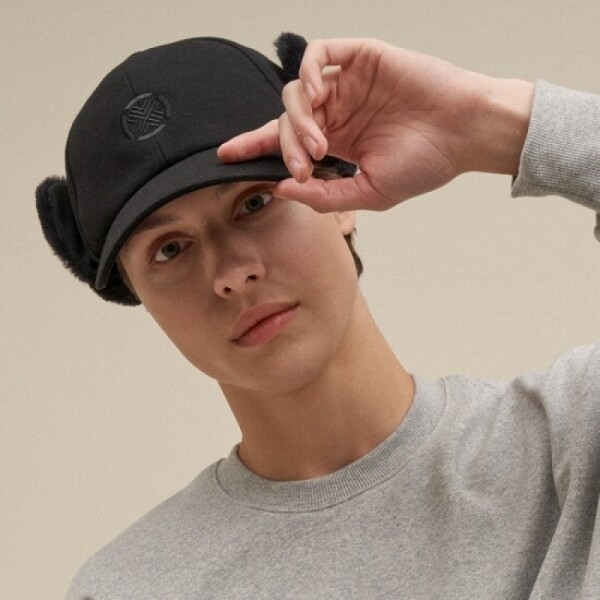 그린피플,그린피플 테크스킨 남성 퍼 이어플랩 골프모자 2color