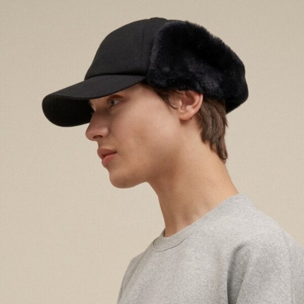 그린피플,그린피플 테크스킨 남성 퍼 이어플랩 골프모자 2color