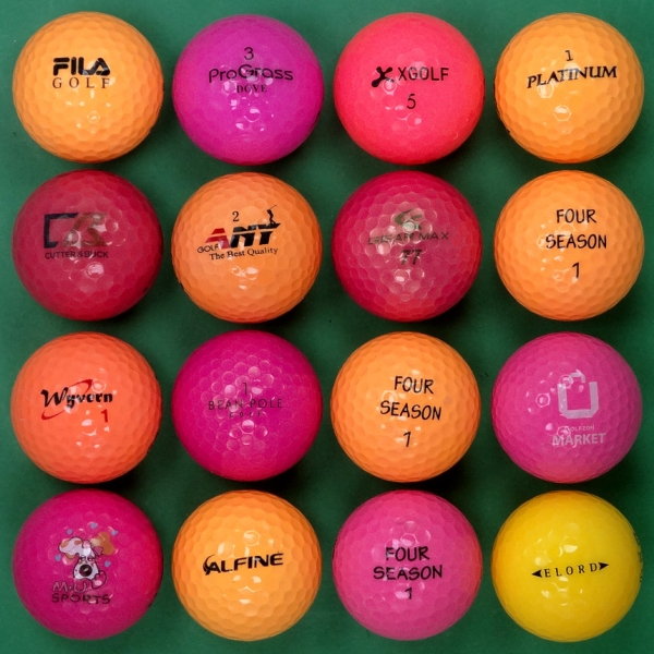 그린피플,[반쪽세일] 토탈브랜드 형광 컬러혼합 2피스 A급 로스트볼 16개