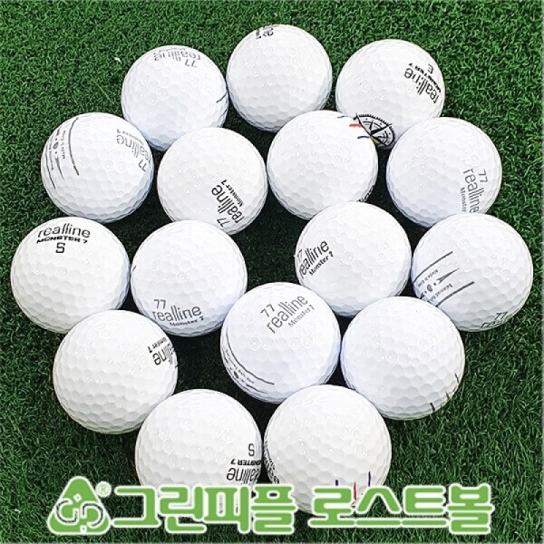 그린피플,리얼라인 몬스터7 화이트 3피스 A+급 로스트볼 16개