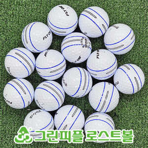 볼빅 플라이 온 (FLY ON) 360도 퍼팅라인 3피스 화이트 A-급 로스트볼 16개