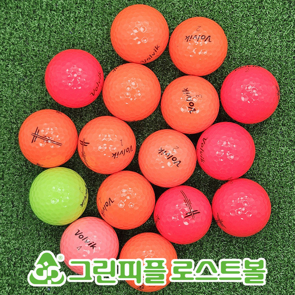 그린피플,볼빅 스타 컬러혼합 3피스 B급 로스트볼 16개