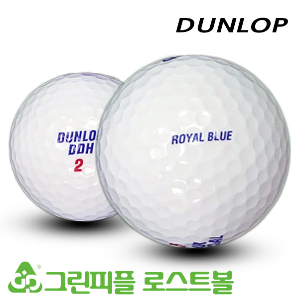 그린피플,[G.PLUS] 던롭 재팬 로얄블루 2피스 A-급 로스트볼 64개(4팩)