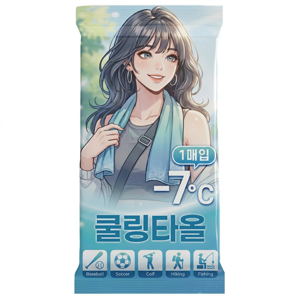 그린피플,프렌즈 쿨링 타올 특대형 70X30cm (1개)